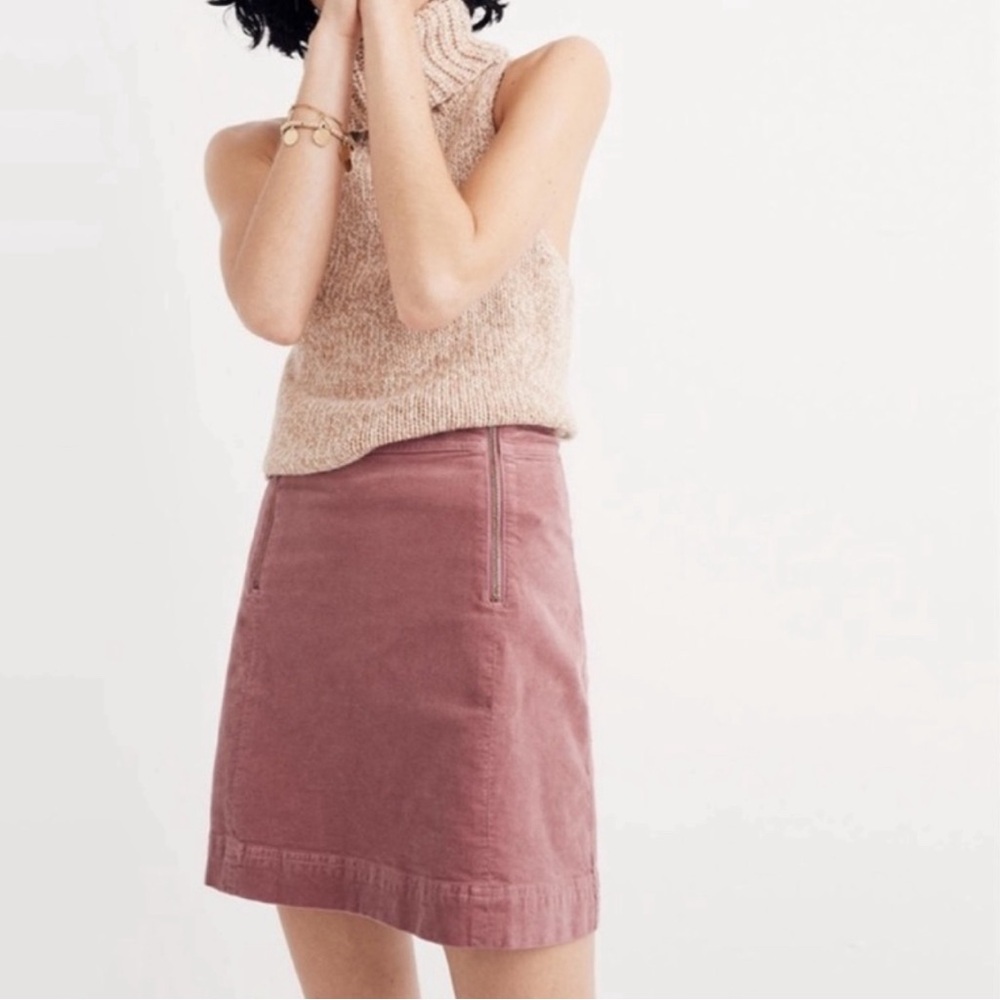 Madewell like new pink mini skirt